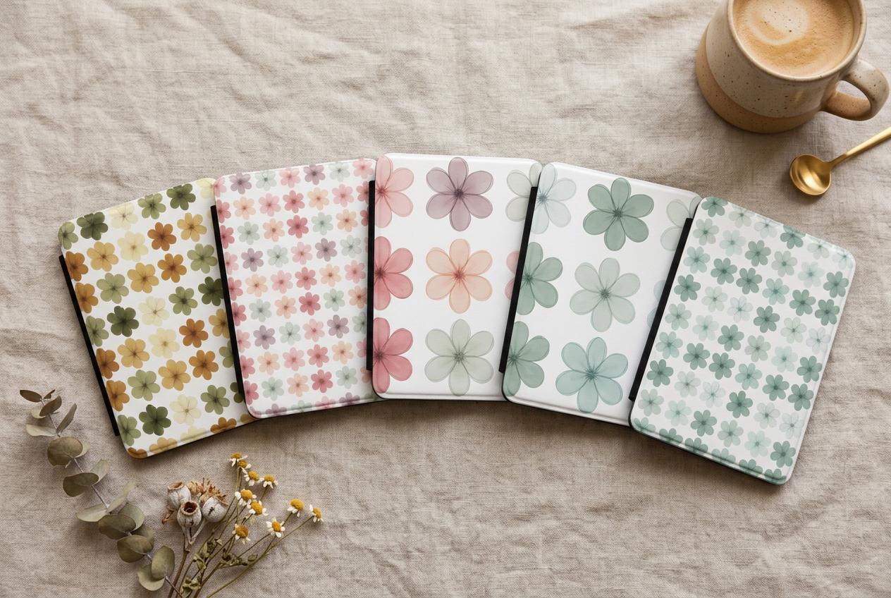 Watercolor Clover Floral Kindle Paperwhite Case | Soft Garden E-Reader Cover