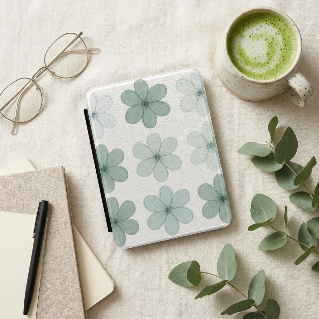 Watercolor Clover Floral Kindle Paperwhite Case | Soft Garden E-Reader Cover