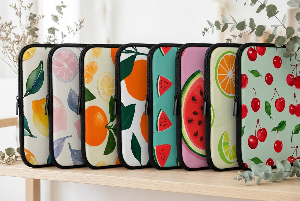 Watercolor Citrus Laptop Sleeve | Cherry Watermelon Lemon Fruit Tech Cover
