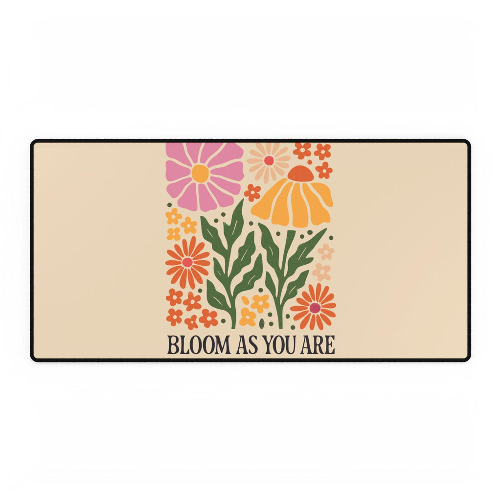 Bloom As You Are Botanical Desk Mat | Earthy Garden Floral Mouse Pad