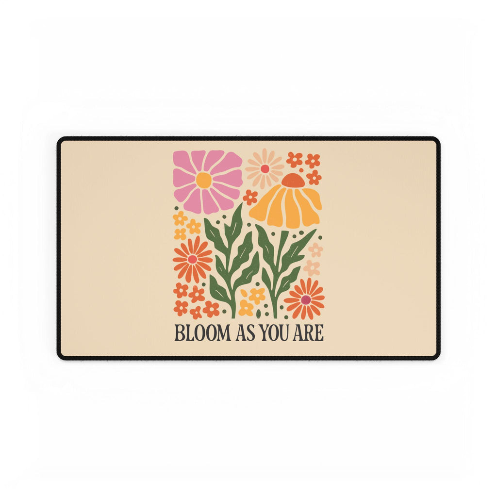 Bloom As You Are Botanical Desk Mat | Earthy Garden Floral Mouse Pad