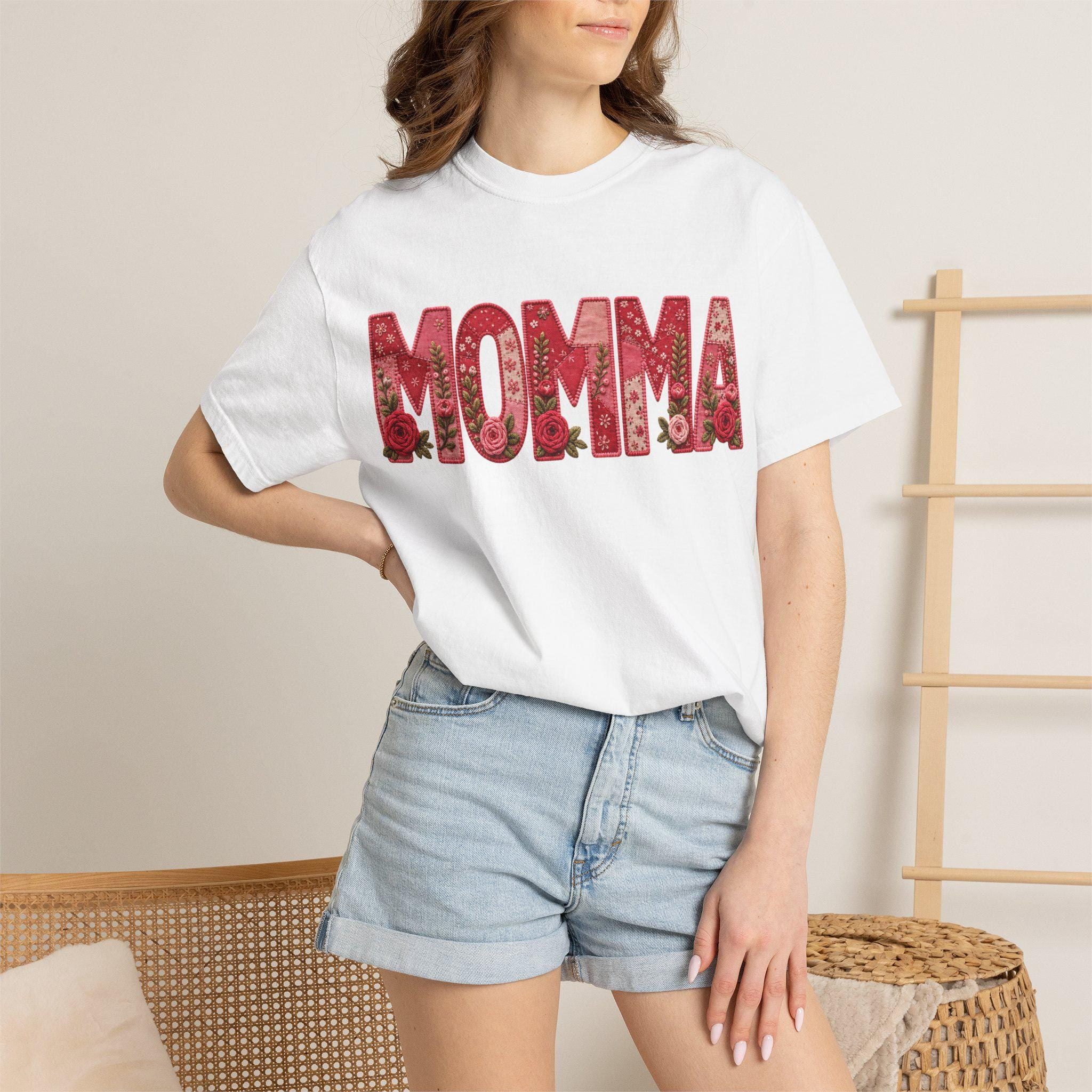 Momma floral typography T-Shirt | Momma shirt