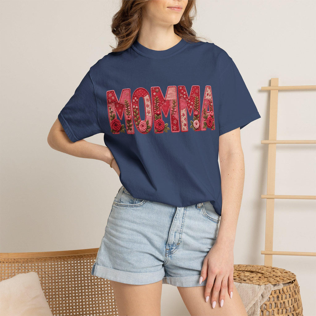 Momma floral typography T-Shirt | Momma shirt